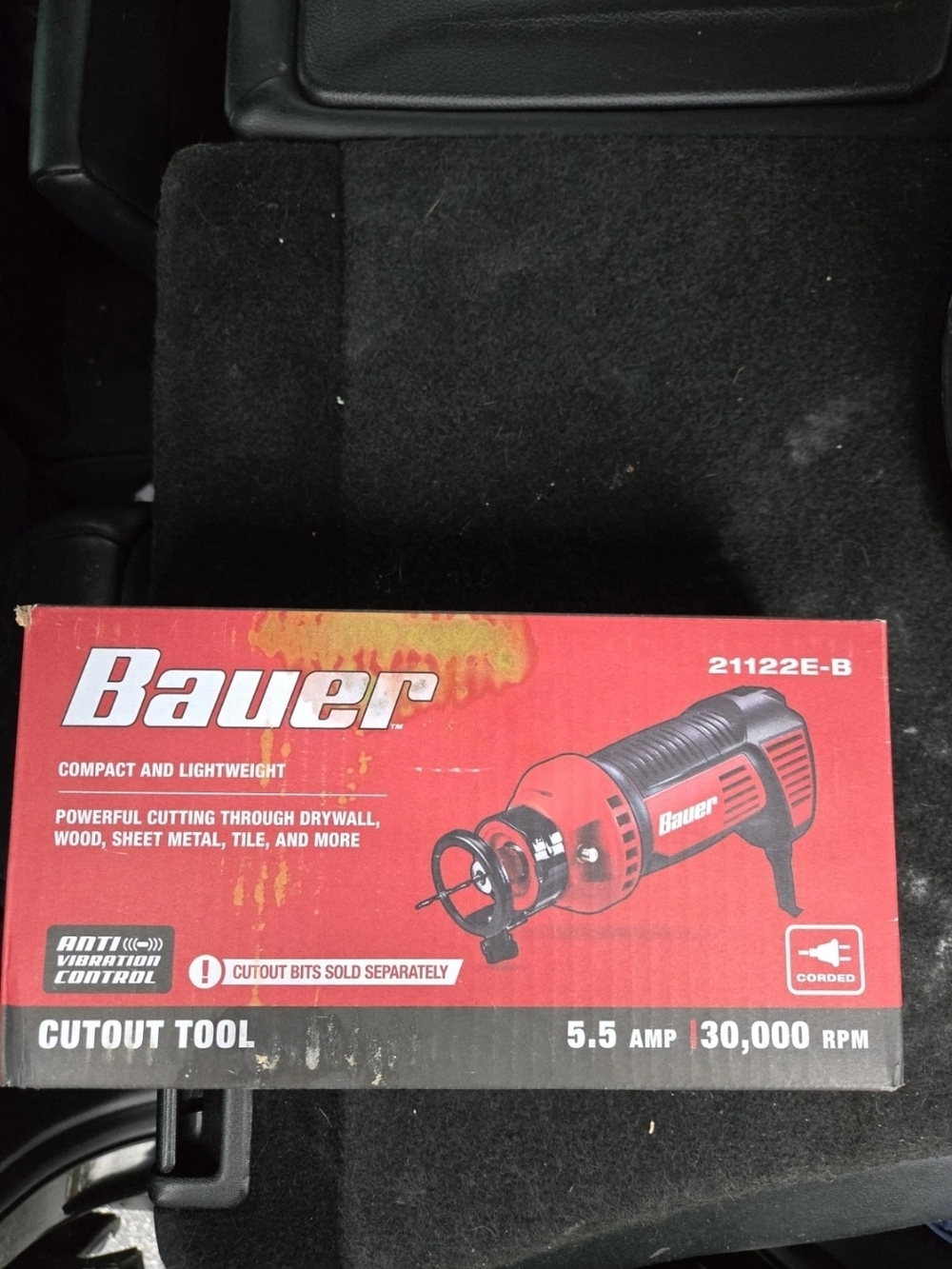 Bauer Red and Black Cutout Tool Box Artwork